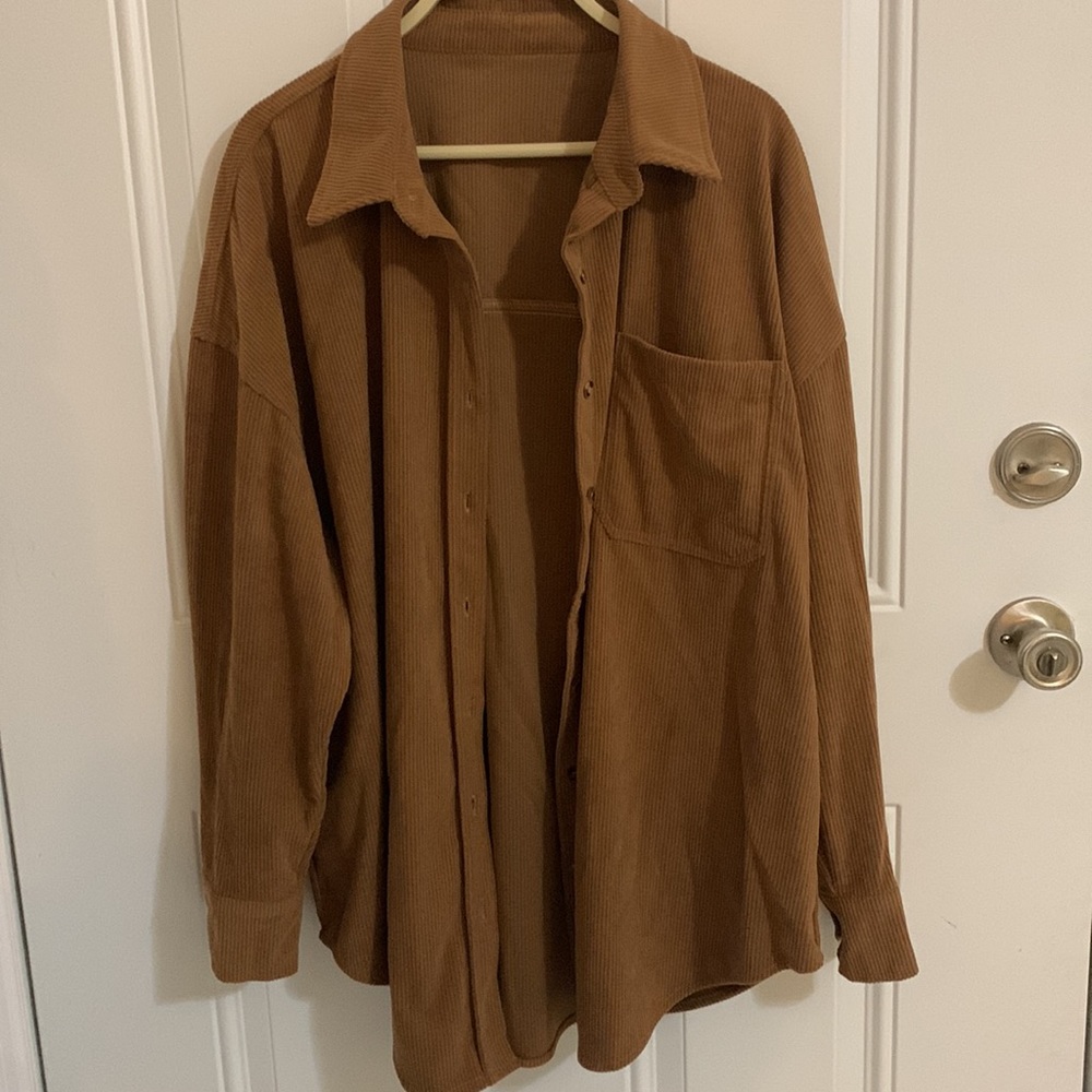 Corduroy Button Front Shacket - image 7